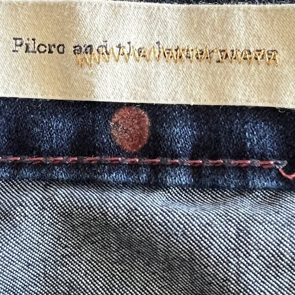 Pilcro and the letterpress Women's Stretch Dot Navy Pencil Mid Skirt Size 27 - Picture 7 of 8